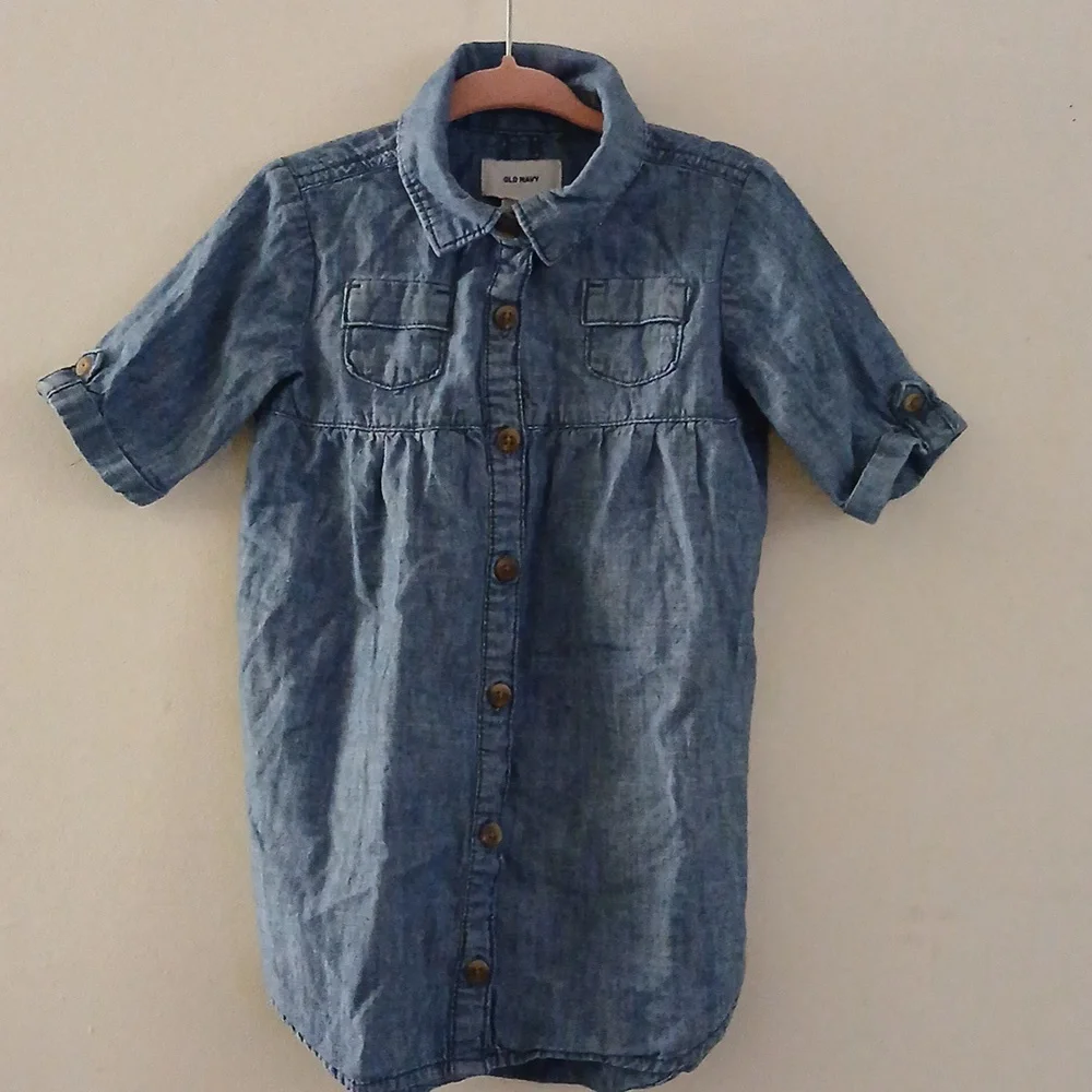 Old Navy Toddler girl denim shirt dress size 3T‎